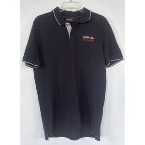 Red Bull Racing Formula One Team Polo Shirt Navy Blue Men Medium F1 Racing Sport
